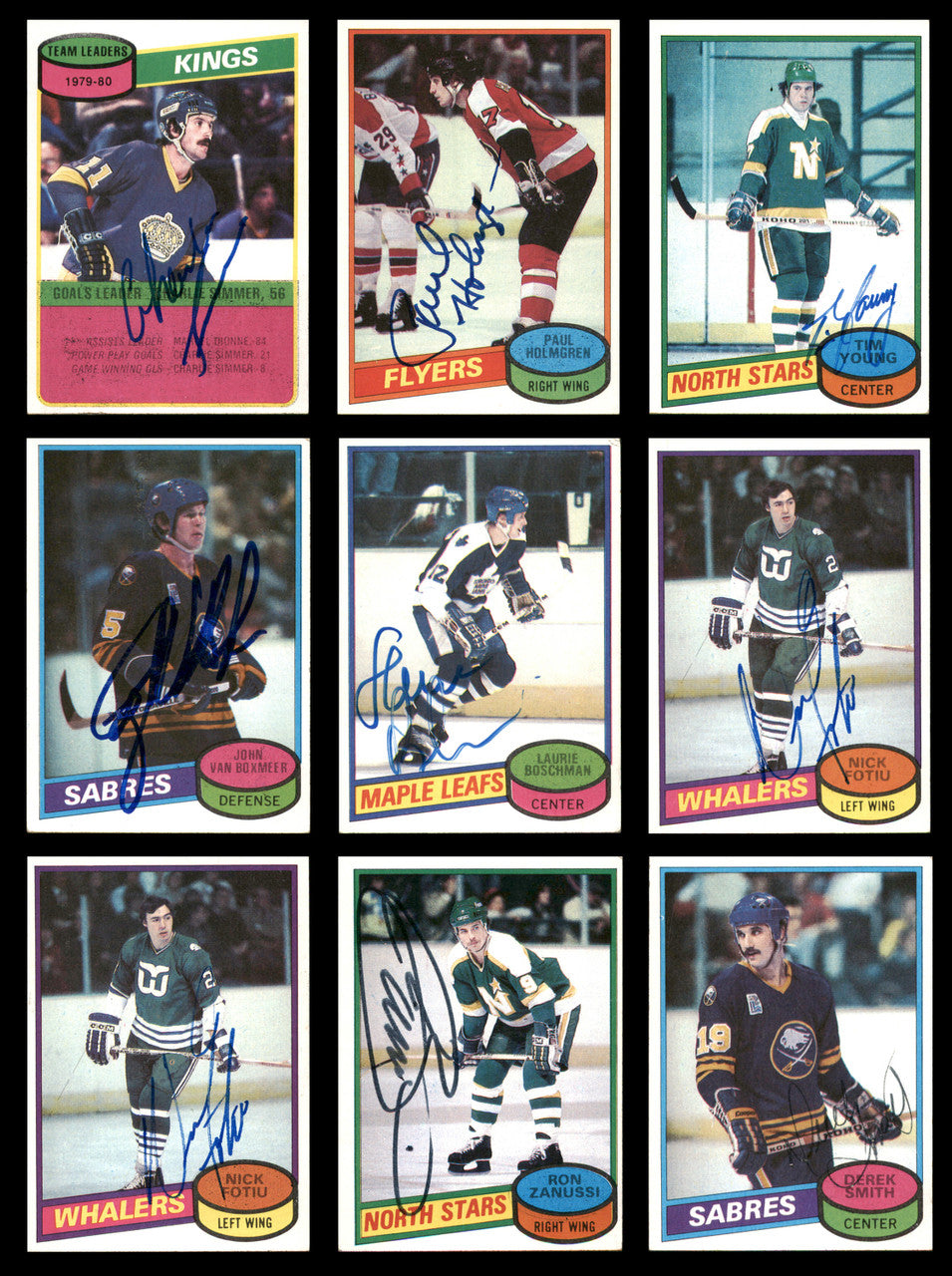 1980-81 Topps Hockey Autographed Cards (84 Count Lot) SKU #257867