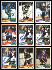 1980-81 Topps Hockey Autographed Cards (84 Count Lot) SKU #257867