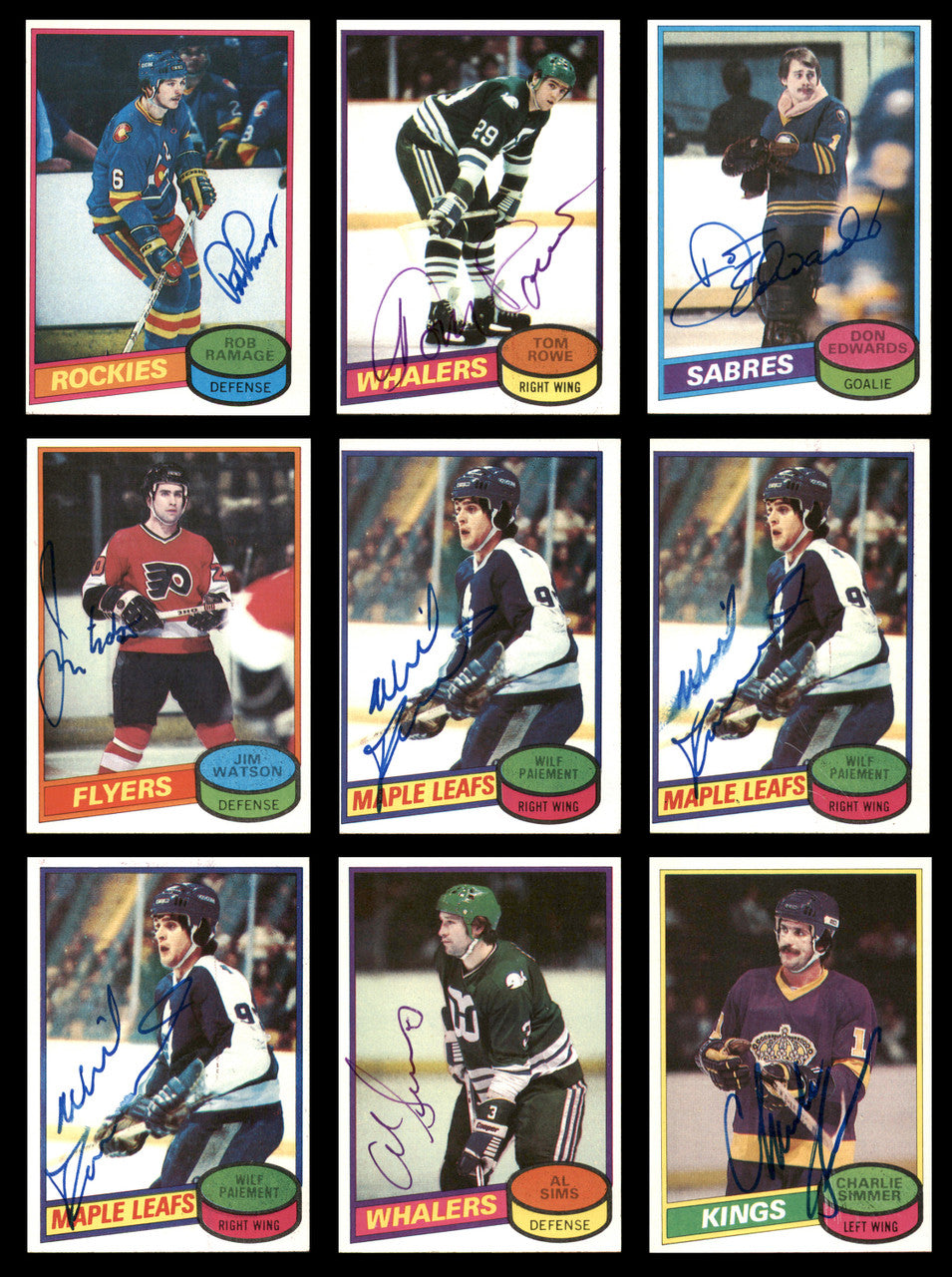 1980-81 Topps Hockey Autographed Cards (84 Count Lot) SKU #257867