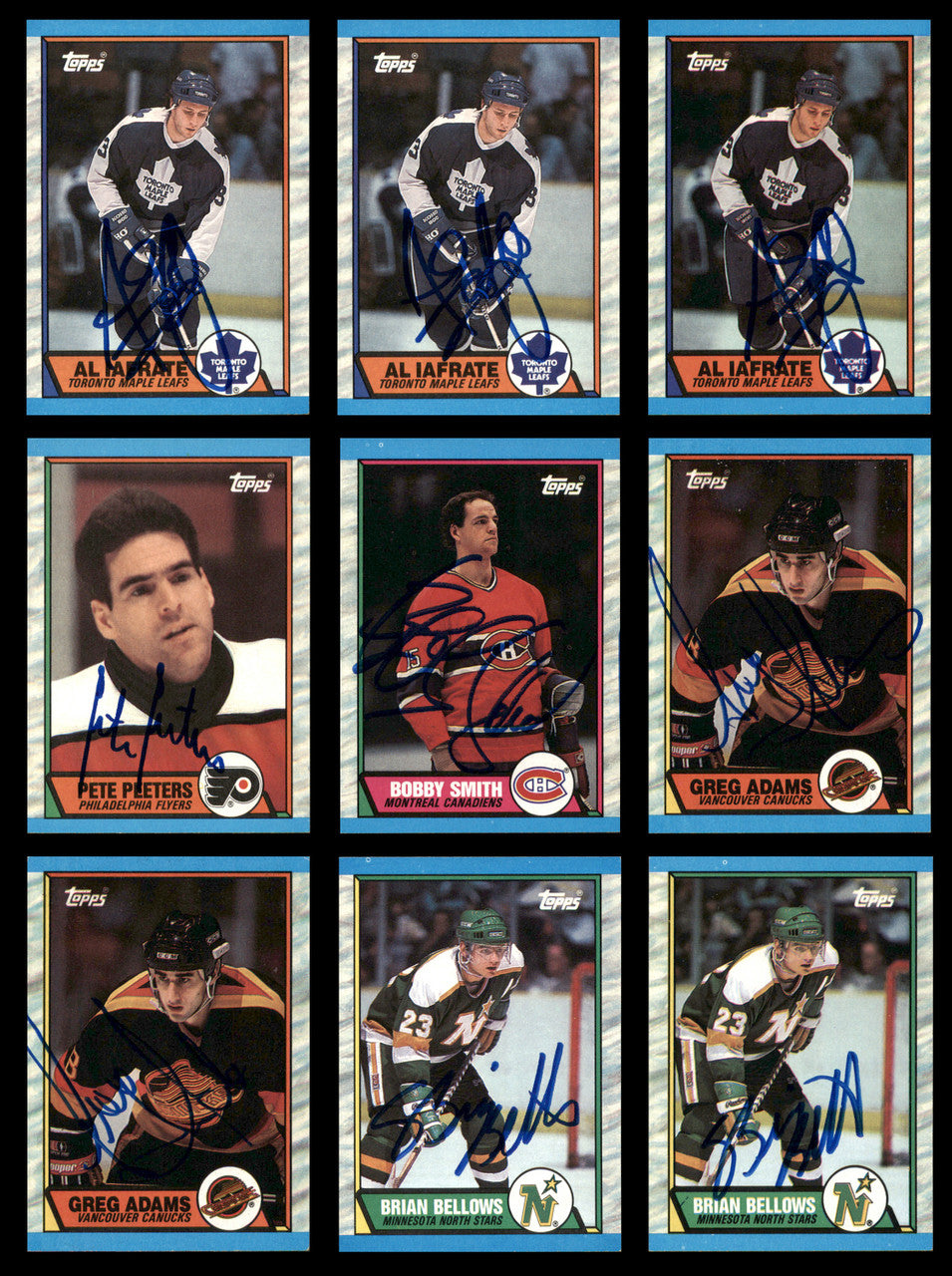 1989-90 Topps Hockey Autographed Cards (56 Count Lot) SKU #257869
