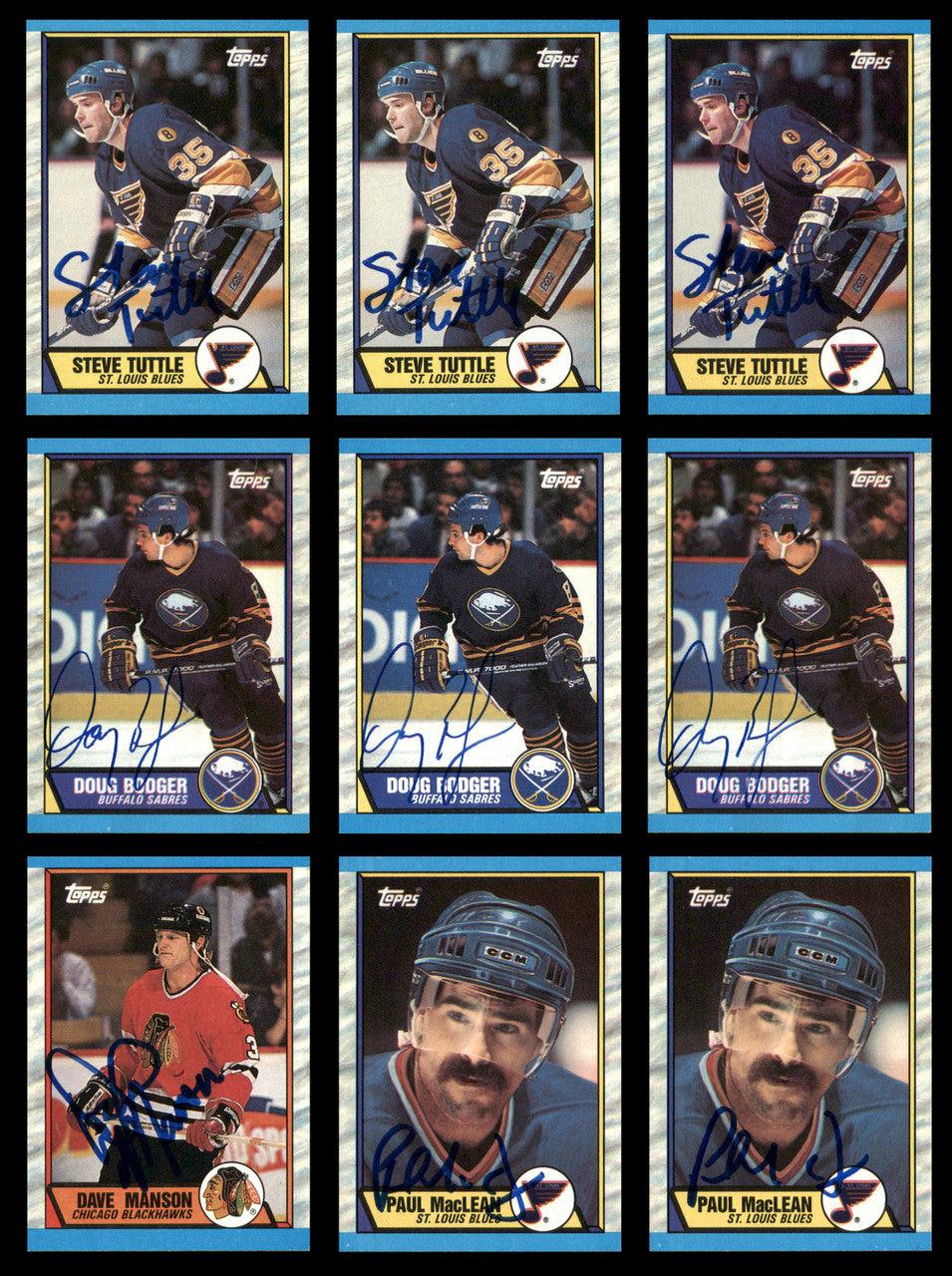 1989-90 Topps Hockey Autographed Cards (56 Count Lot) SKU #257869