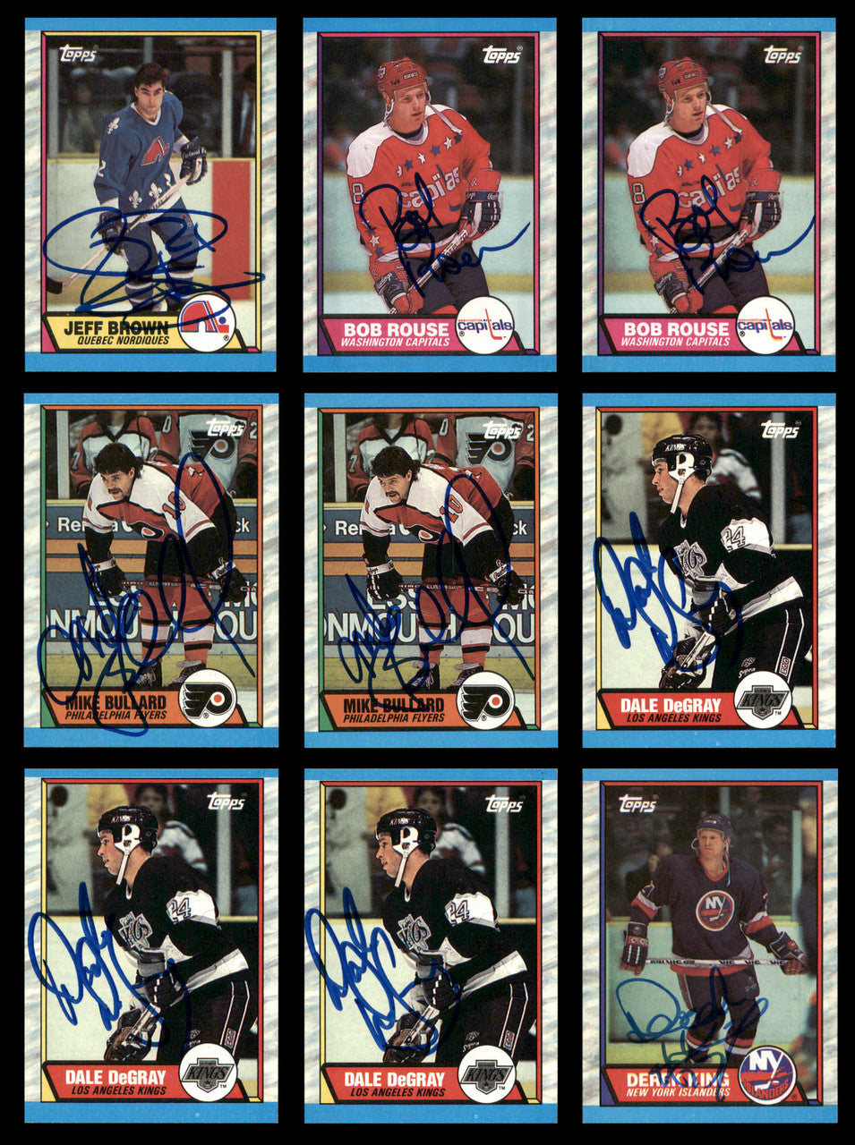 1989-90 Topps Hockey Autographed Cards (56 Count Lot) SKU #257869