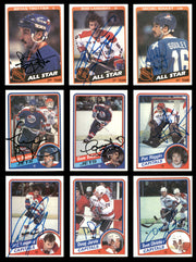 1984-85 Topps Hockey Autographed Cards (71 Count Lot - All Different) SKU #257874
