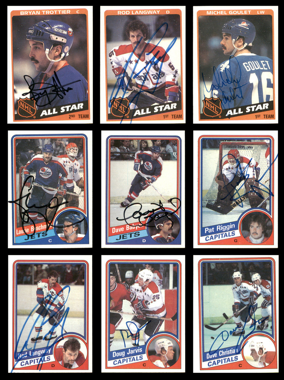 1984-85 Topps Hockey Autographed Cards (71 Count Lot - All Different) SKU #257874