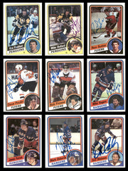 1984-85 Topps Hockey Autographed Cards (71 Count Lot - All Different) SKU #257874