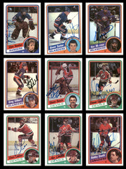 1984-85 Topps Hockey Autographed Cards (71 Count Lot - All Different) SKU #257874
