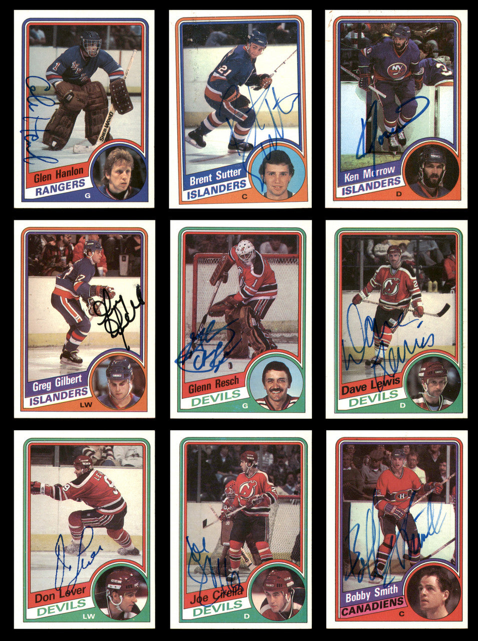 1984-85 Topps Hockey Autographed Cards (71 Count Lot - All Different) SKU #257874