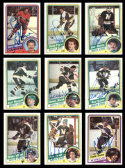 1984-85 Topps Hockey Autographed Cards (71 Count Lot - All Different) SKU #257874