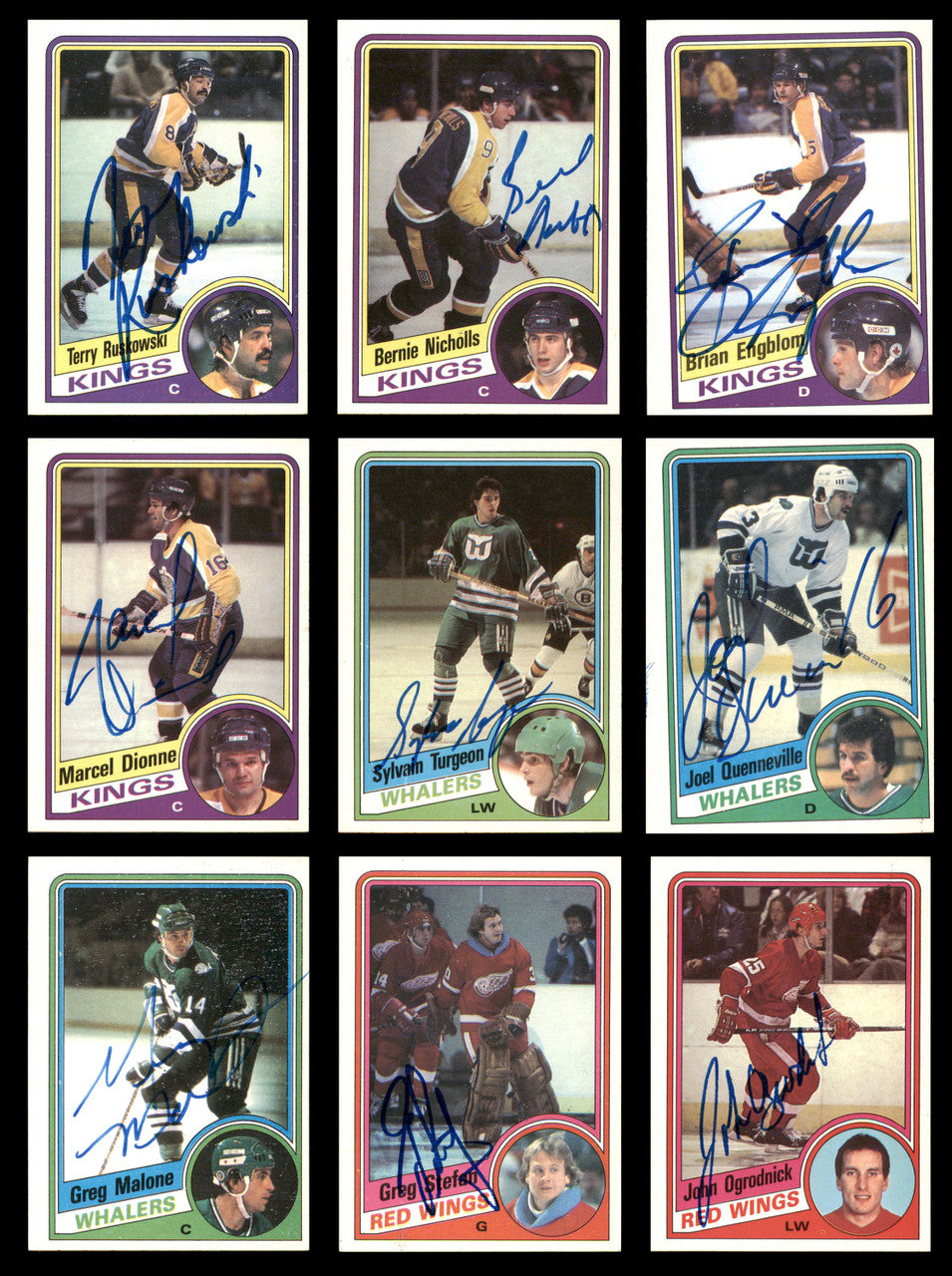 1984-85 Topps Hockey Autographed Cards (71 Count Lot - All Different) SKU #257874
