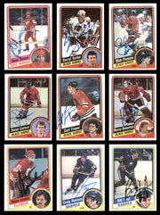 1984-85 Topps Hockey Autographed Cards (71 Count Lot - All Different) SKU #257874