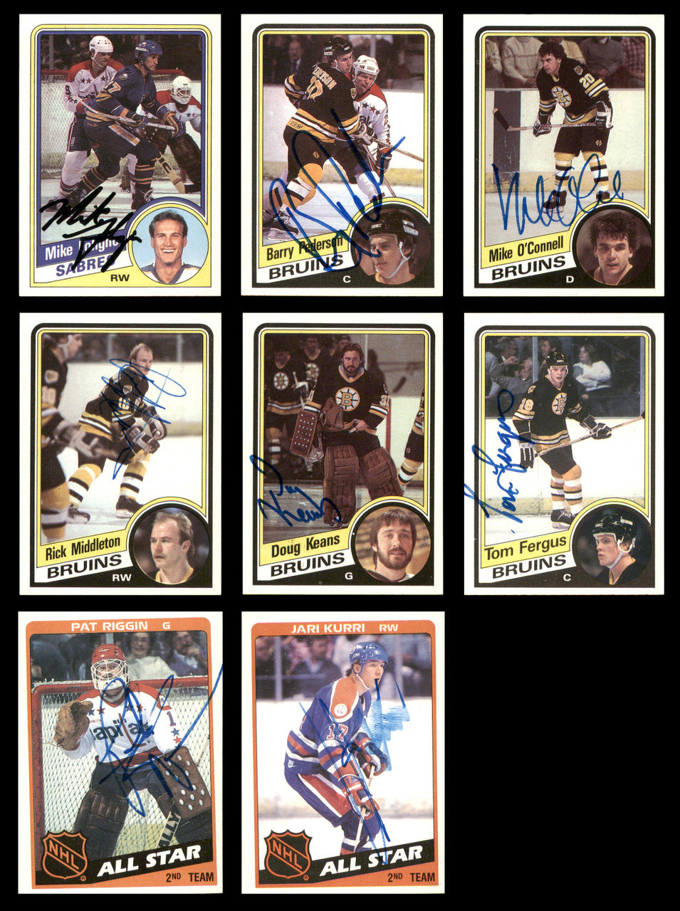 1984-85 Topps Hockey Autographed Cards (71 Count Lot - All Different) SKU #257874