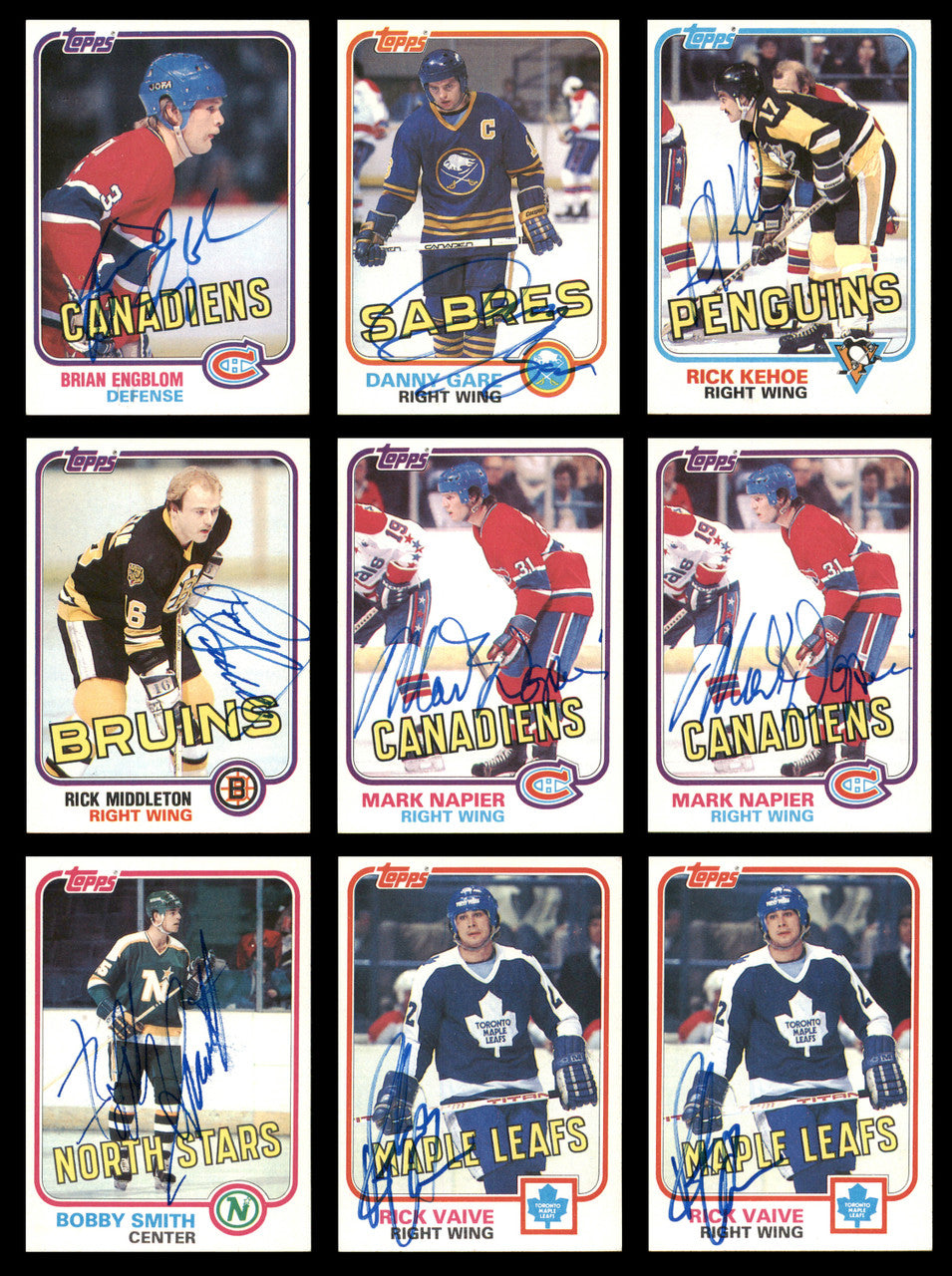 1981-82 Topps Hockey Autographed Cards (31 Count Lot) SKU #257878