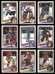 1984-85 Topps Hockey Autographed Cards (57 Count Lot - All Different) SKU #257879