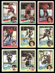1984-85 Topps Hockey Autographed Cards (57 Count Lot - All Different) SKU #257879