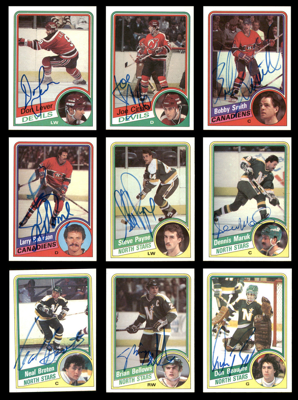 1984-85 Topps Hockey Autographed Cards (57 Count Lot - All Different) SKU #257879