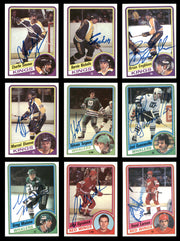 1984-85 Topps Hockey Autographed Cards (57 Count Lot - All Different) SKU #257879