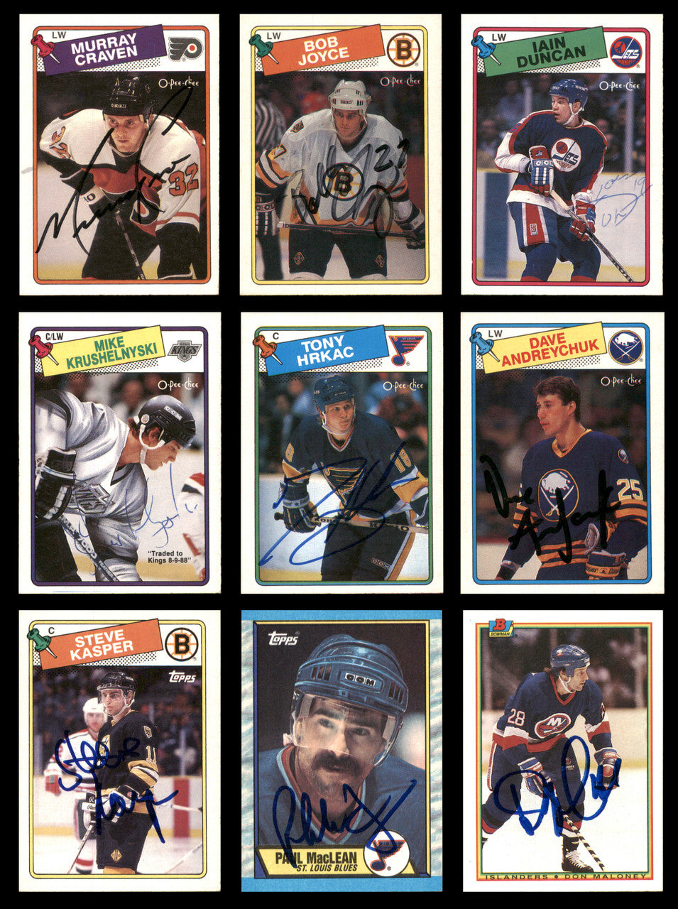 1981-1990 Hockey Autographed Cards (67 Count Lot) SKU #257882