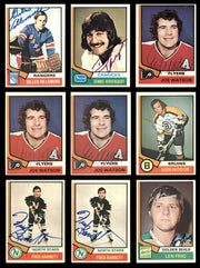 1974-75 Topps Hockey Autographed Cards (38 Count Lot) SKU #257883