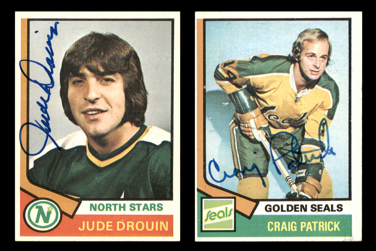 1974-75 Topps Hockey Autographed Cards (38 Count Lot) SKU #257883