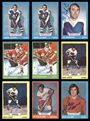 1973-74 Topps Hockey Autographed Cards (27 Count Lot) SKU #257885