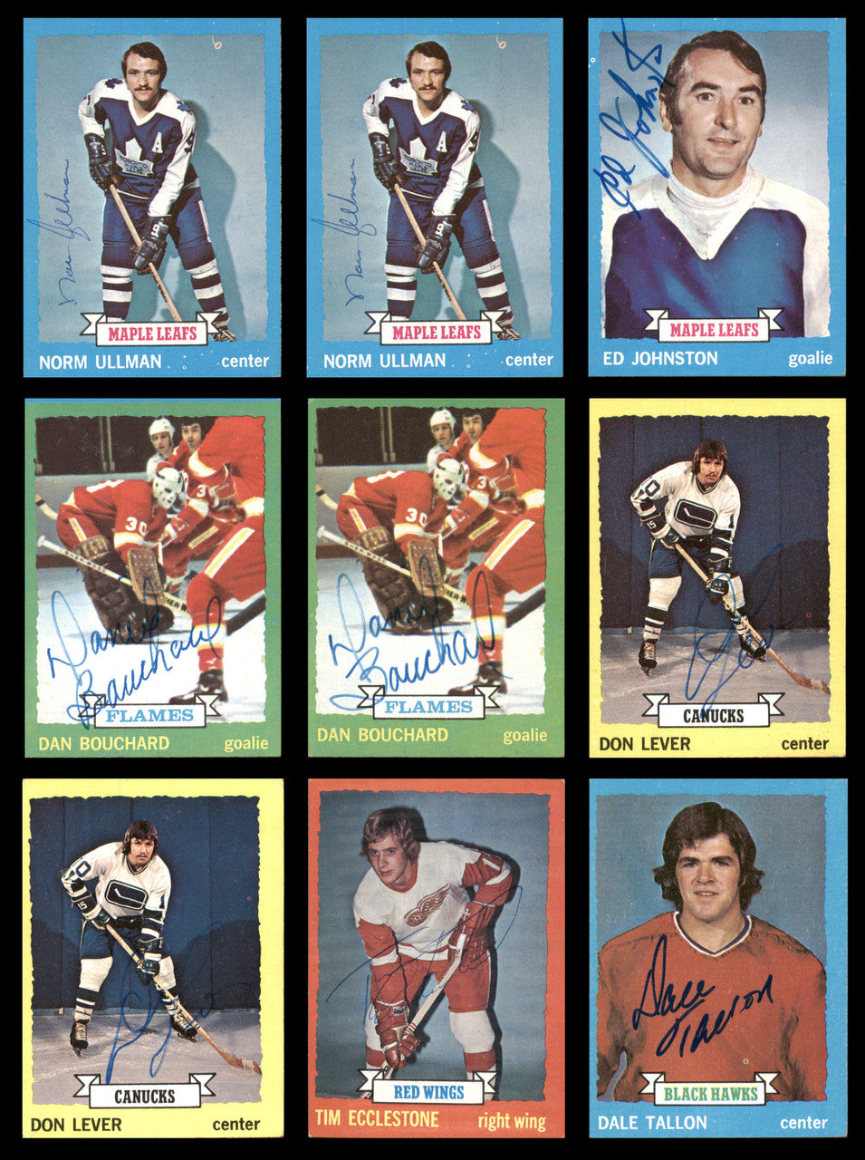 1973-74 Topps Hockey Autographed Cards (27 Count Lot) SKU #257885