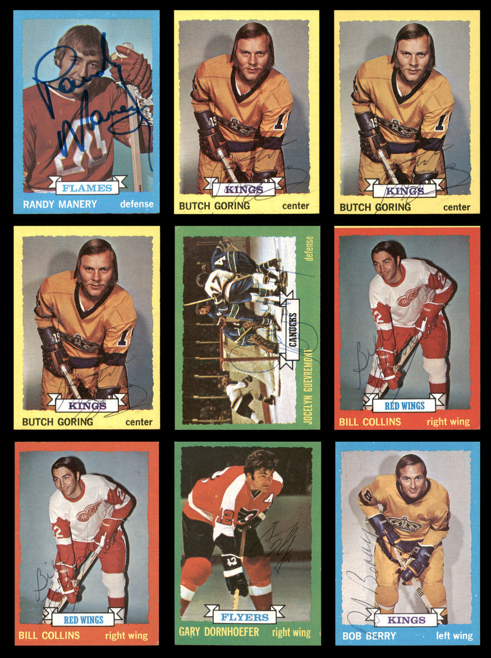 1973-74 Topps Hockey Autographed Cards (27 Count Lot) SKU #257885