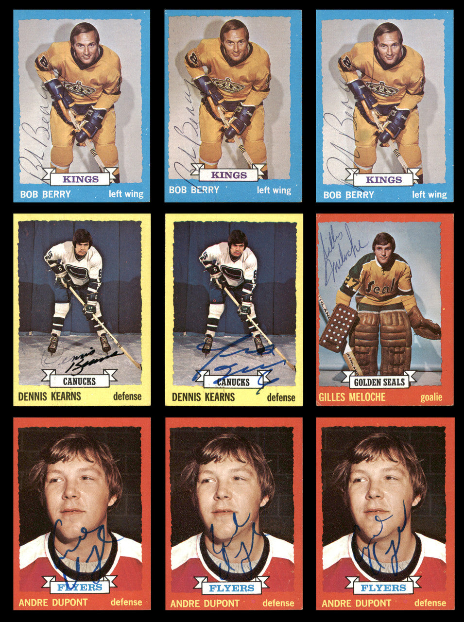 1973-74 Topps Hockey Autographed Cards (27 Count Lot) SKU #257885