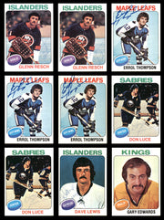 1975-76 Topps Hockey Autographed Cards (40 Count Lot) SKU #257886