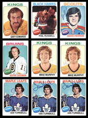 1975-76 Topps Hockey Autographed Cards (40 Count Lot) SKU #257886