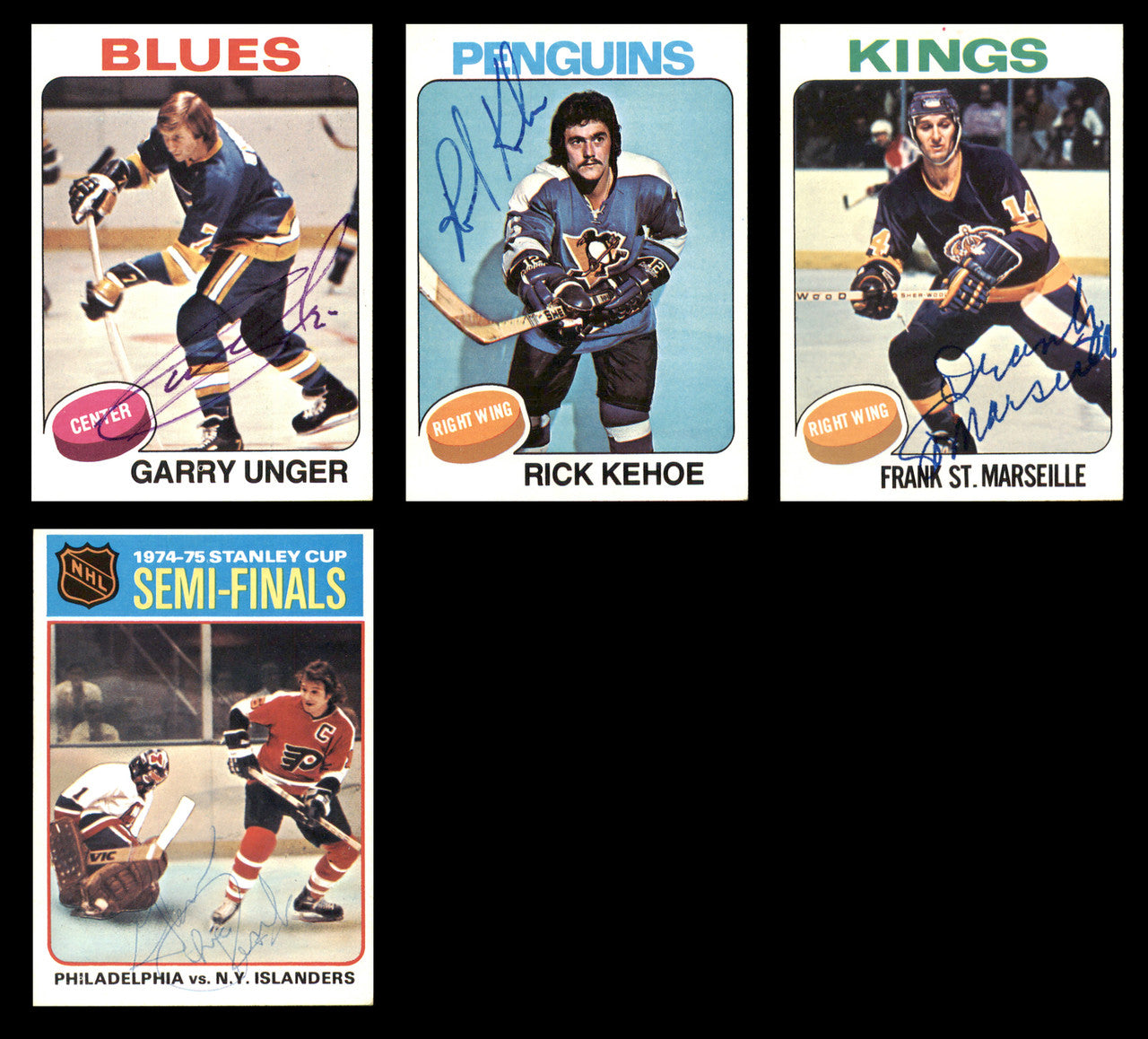 1975-76 Topps Hockey Autographed Cards (40 Count Lot) SKU #257886