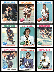 1975-76 Topps Hockey Autographed Cards (68 Count Lot - All Different) SKU #257887