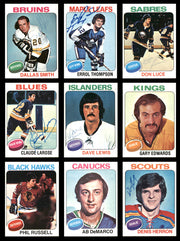 1975-76 Topps Hockey Autographed Cards (68 Count Lot - All Different) SKU #257887