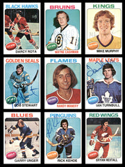 1975-76 Topps Hockey Autographed Cards (68 Count Lot - All Different) SKU #257887