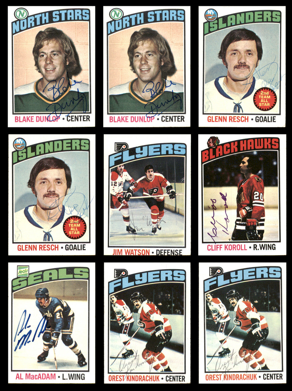 1976-77 Topps Hockey Autographed Cards (39 Count Lot) SKU #257888