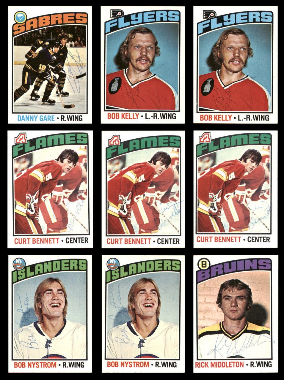 1976-77 Topps Hockey Autographed Cards (39 Count Lot) SKU #257888