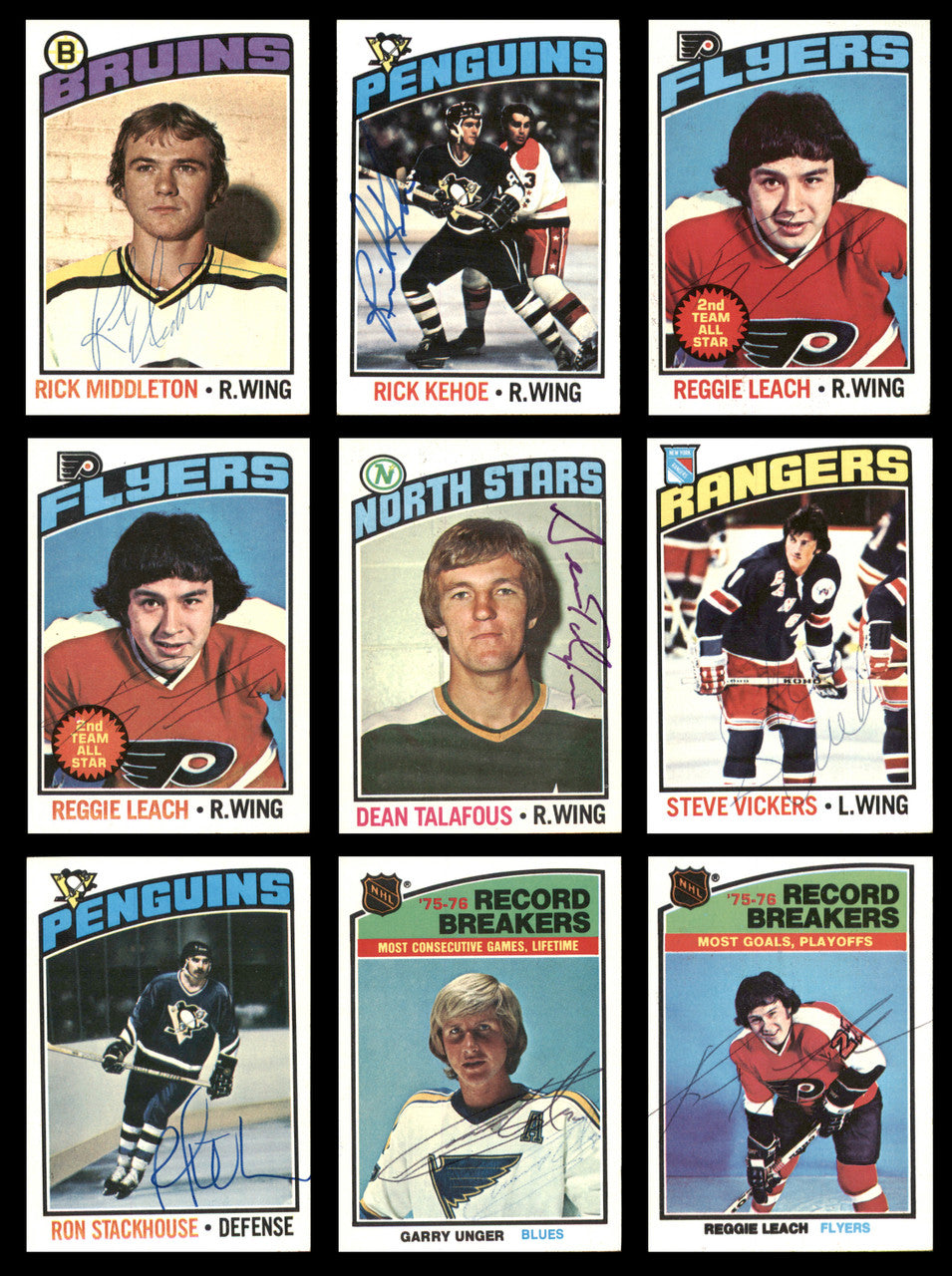 1976-77 Topps Hockey Autographed Cards (39 Count Lot) SKU #257888