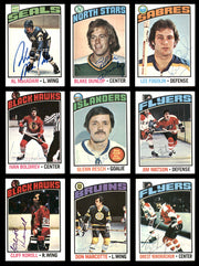 1976-77 Topps Hockey Autographed Cards (52 Count Lot - All Different) SKU #257889