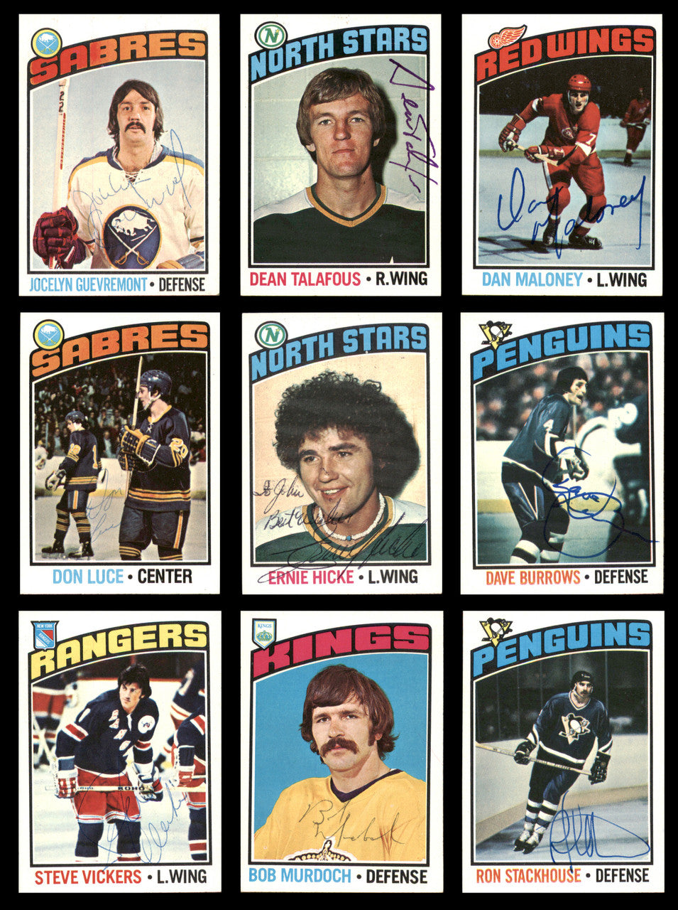 1976-77 Topps Hockey Autographed Cards (52 Count Lot - All Different) SKU #257889