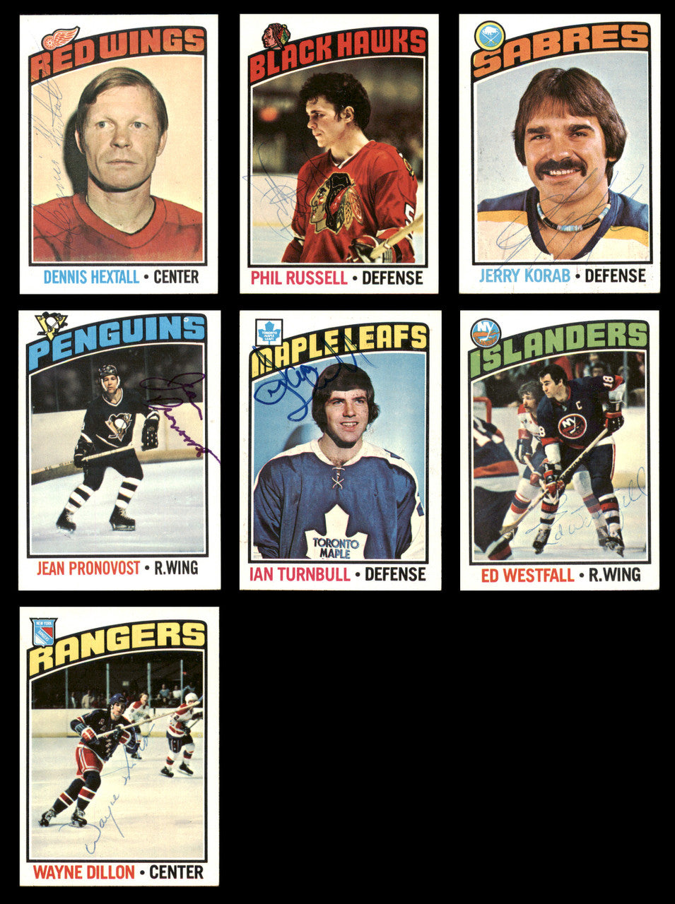 1976-77 Topps Hockey Autographed Cards (52 Count Lot - All Different) SKU #257889