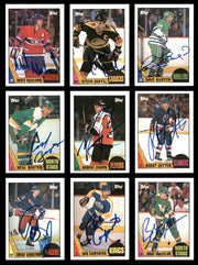 1987-88 Topps Hockey Autographed Cards (81 Count Lot - All Different) SKU #257891