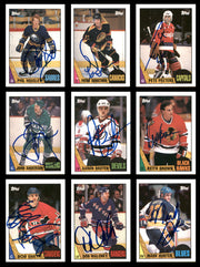 1987-88 Topps Hockey Autographed Cards (81 Count Lot - All Different) SKU #257891