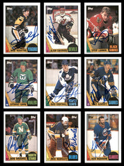 1987-88 Topps Hockey Autographed Cards (81 Count Lot - All Different) SKU #257891