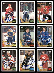 1987-88 Topps Hockey Autographed Cards (81 Count Lot - All Different) SKU #257891