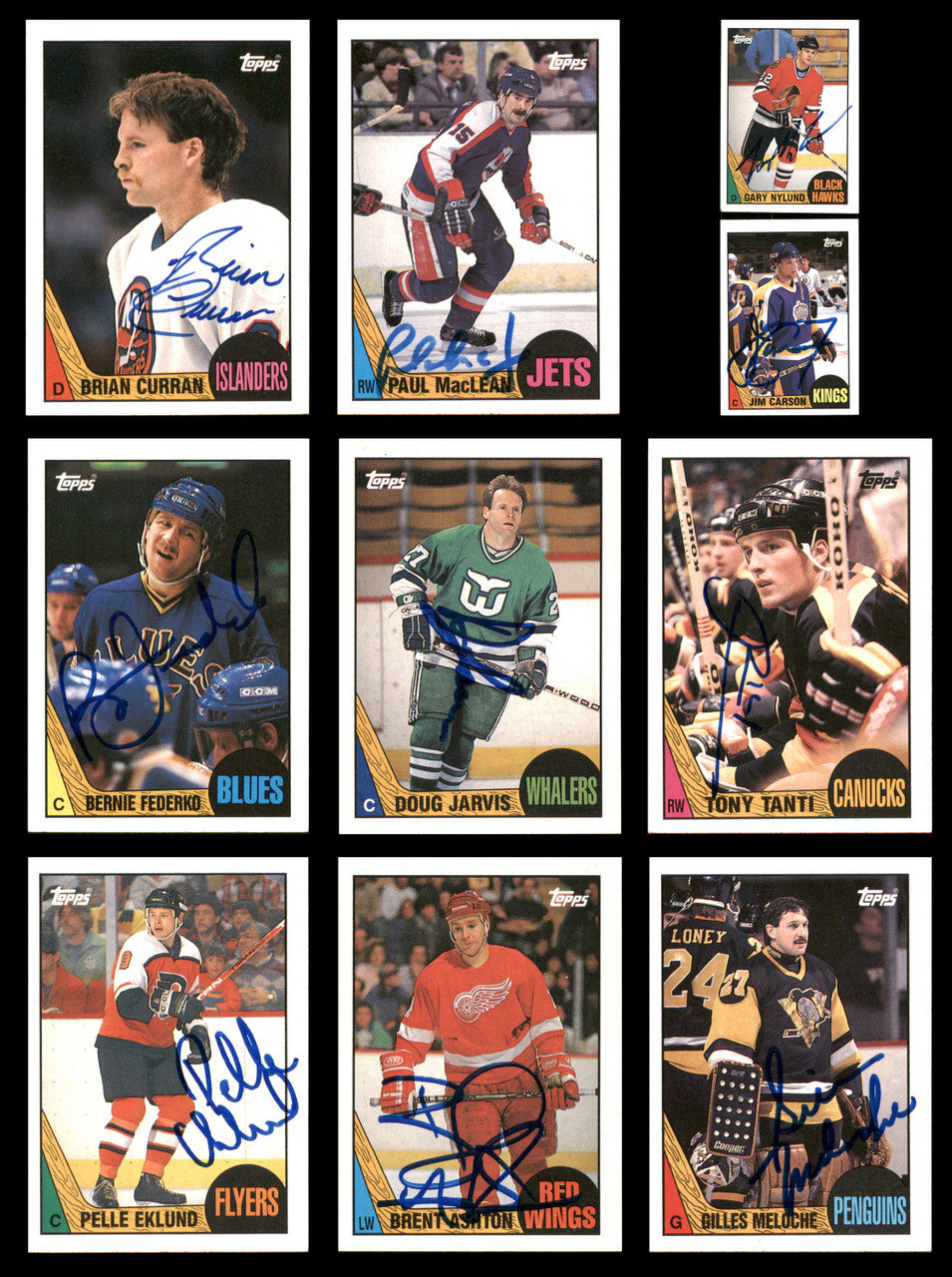 1987-88 Topps Hockey Autographed Cards (81 Count Lot - All Different) SKU #257891