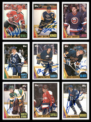 1987-88 Topps Hockey Autographed Cards (81 Count Lot - All Different) SKU #257891