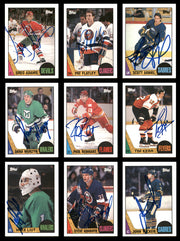 1987-88 Topps Hockey Autographed Cards (81 Count Lot - All Different) SKU #257891