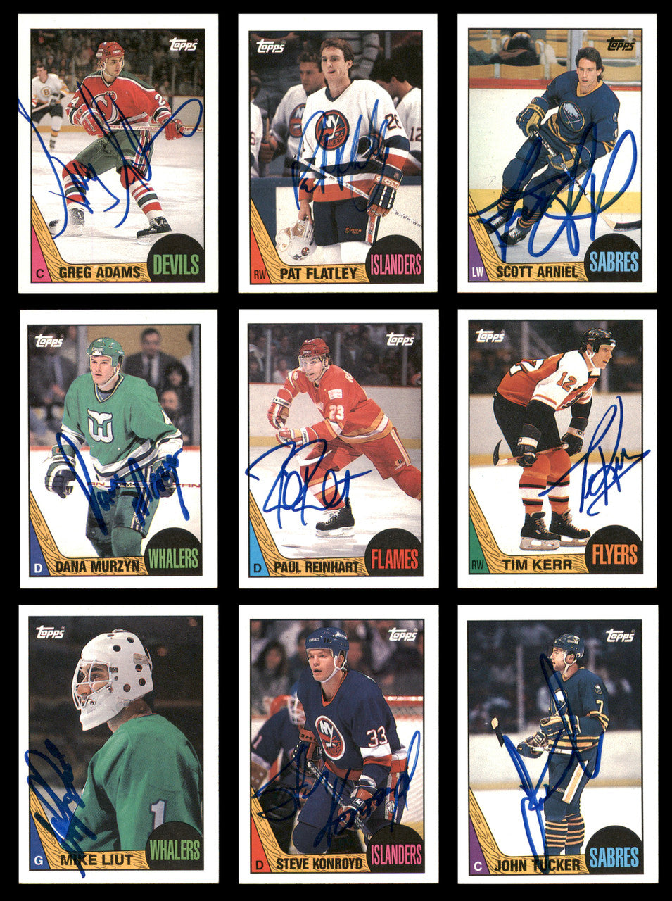 1987-88 Topps Hockey Autographed Cards (81 Count Lot - All Different) SKU #257891