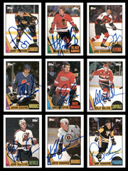 1987-88 Topps Hockey Autographed Cards (81 Count Lot - All Different) SKU #257891