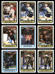 1990-91 Topps Hockey Autographed Cards (74 Count Lot) SKU #257892