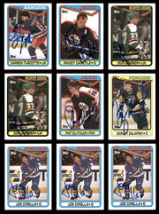 1990-91 Topps Hockey Autographed Cards (74 Count Lot) SKU #257892